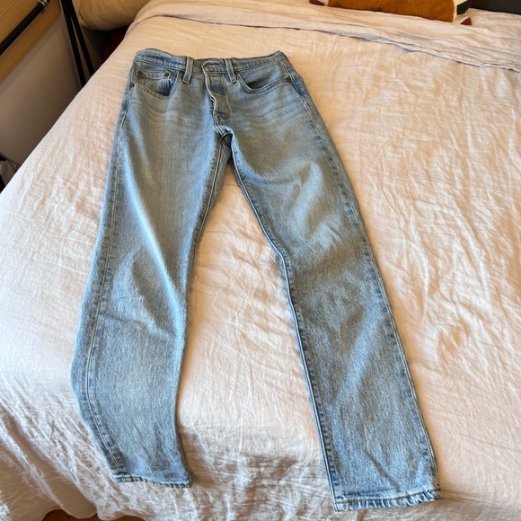 Levi's Denim - Levis Premium 501 high rise skinny light wash size 27